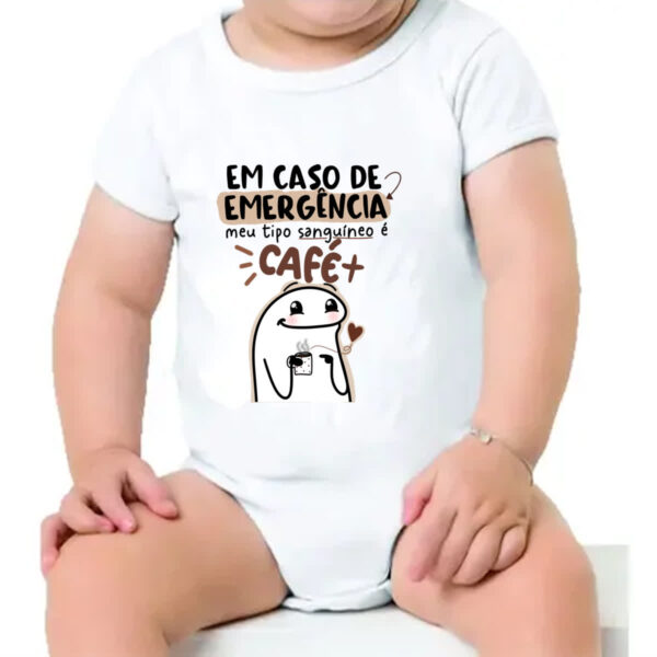 Body infantil Em caso de emergencia meu sangue e cafe - Imagem 4