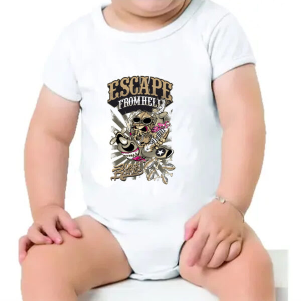 Body infantil Escape from hell war bones - Imagem 4