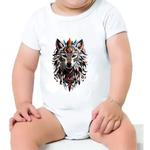 Body infantil Espirito lobo tribal - Imagem 4