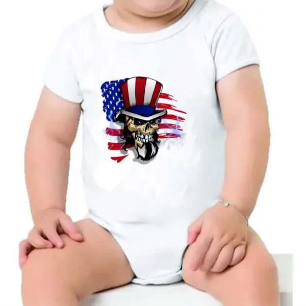 Body infantil American Skull - Imagem 4