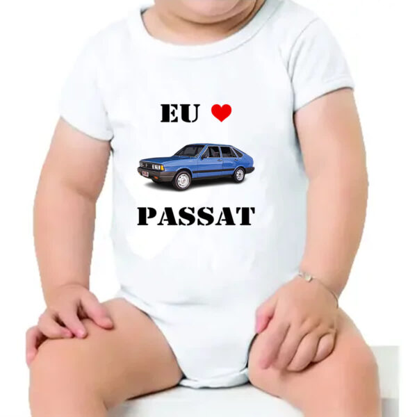 Body infantil Eu amo passat Azul - Imagem 4