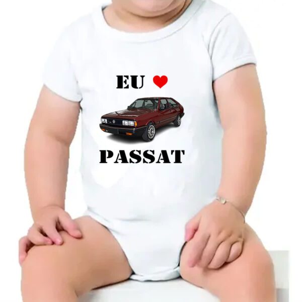 Body infantil Eu amo passat Vermelho - Imagem 4