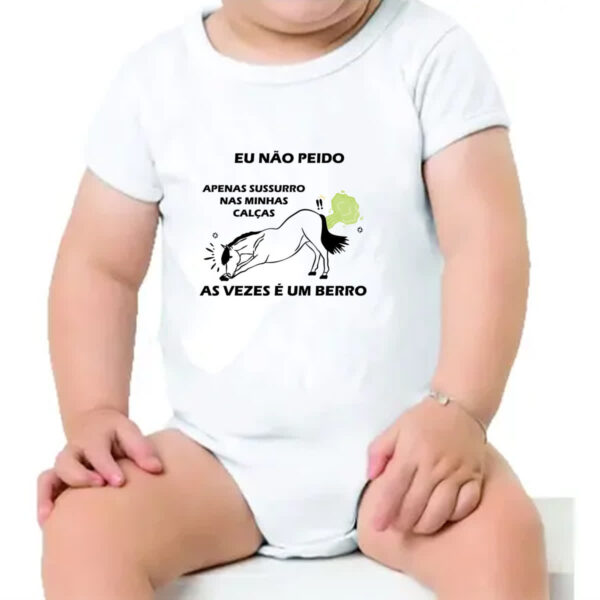 Body infantil Eu nao peido cavalo - Imagem 4