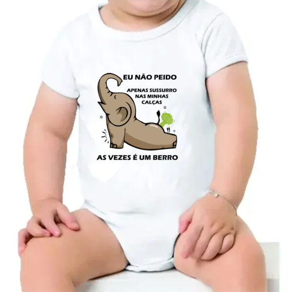 Body infantil Eu nao peido elefante - Imagem 4