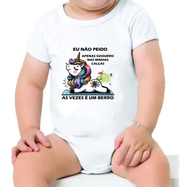 Body infantil Eu nao peido unicornio - Imagem 4