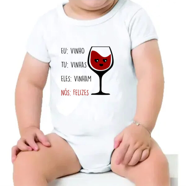 Body infantil Eu vinho tu vinhas eles vinham - Imagem 4