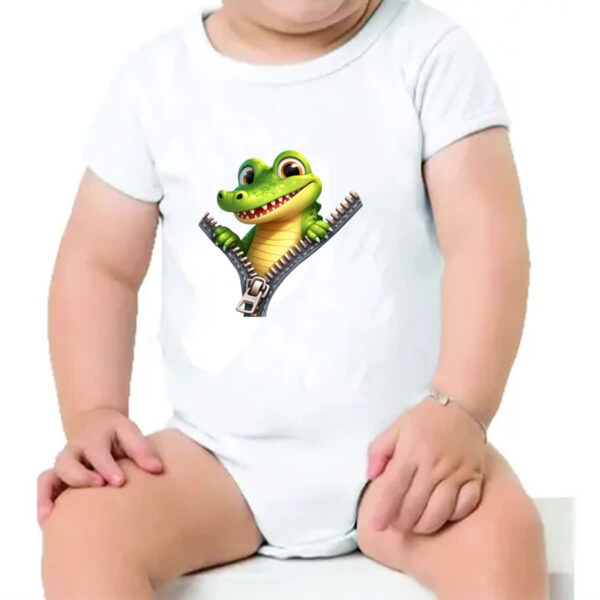 Body infantil Jacare no ziper - Imagem 4