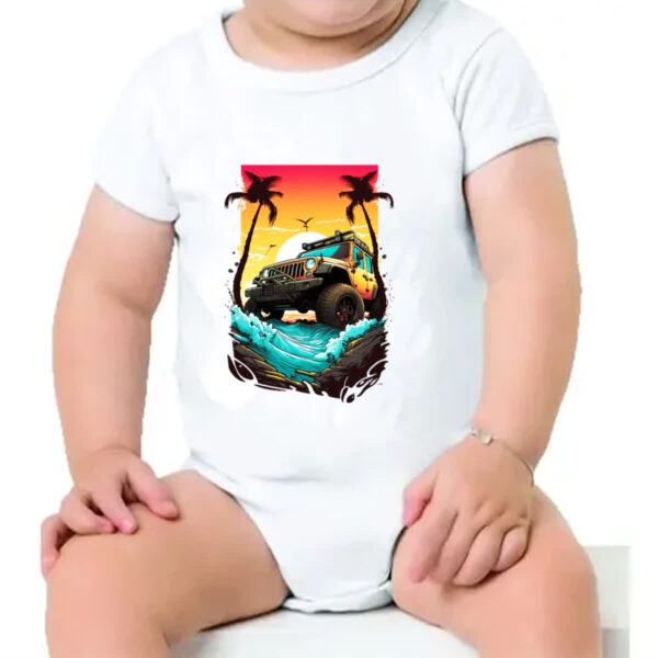 Body infantil Jeep off road sunset art - Imagem 4