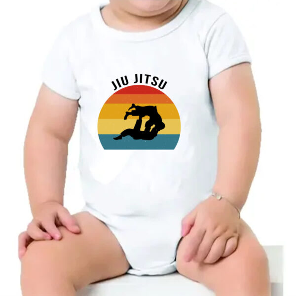 Body infantil Jiu-Jitsu Silhueta Sunset - Imagem 4