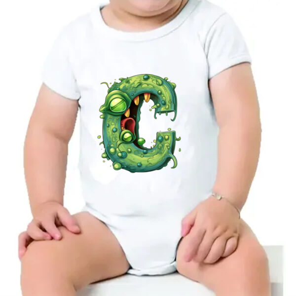 Body infantil Zumbi Alfabeto Letra C - Imagem 4