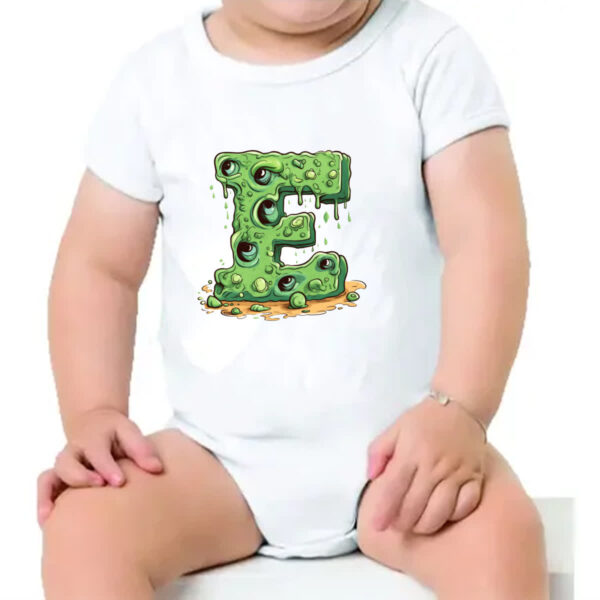 Body infantil Zumbi Alfabeto Letra E - Imagem 4