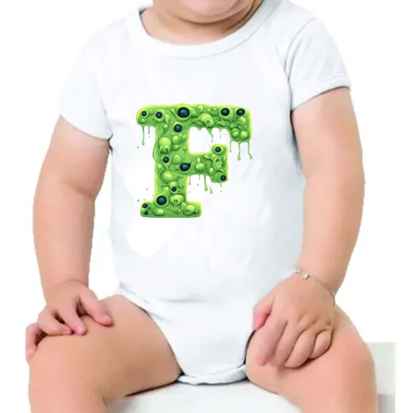 Body infantil Zumbi Alfabeto Letra F - Imagem 4