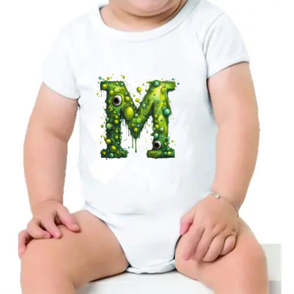 Body infantil Zumbi Alfabeto Letra M - Imagem 4