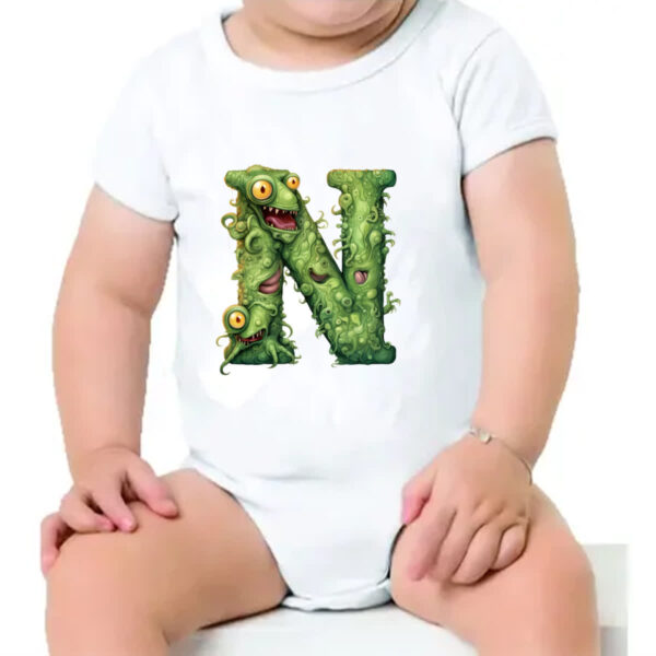 Body infantil Zumbi Alfabeto Letra N - Imagem 4
