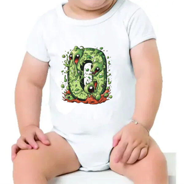 Body infantil Zumbi Alfabeto Letra O - Imagem 4