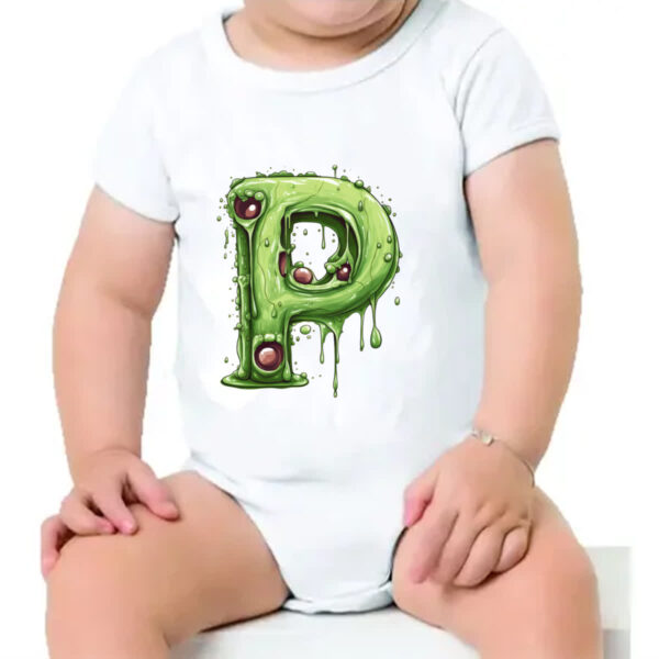 Body infantil Zumbi Alfabeto Letra P - Imagem 4