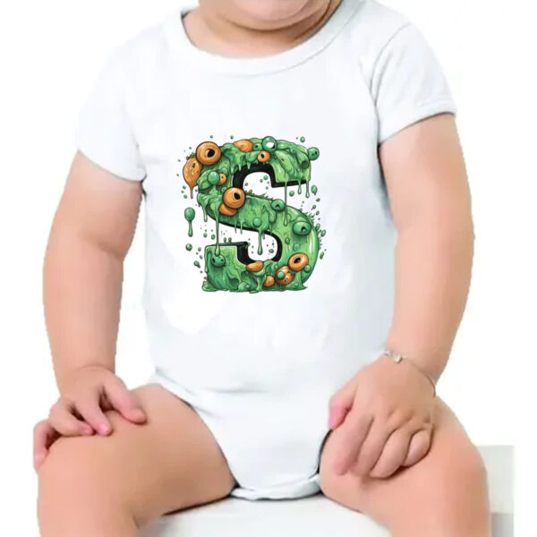 Body infantil Zumbi Alfabeto Letra S - Imagem 4