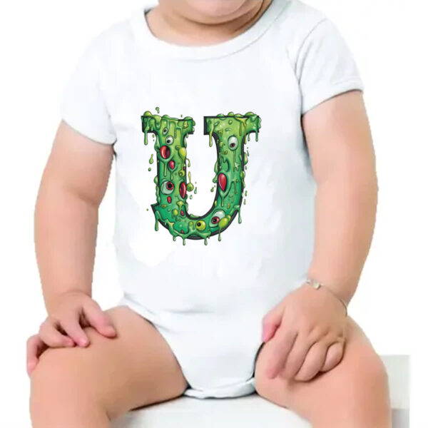 Body infantil Zumbi Alfabeto Letra U - Imagem 4