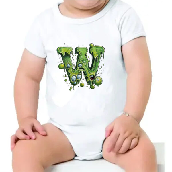 Body infantil Zumbi Alfabeto Letra W - Imagem 4