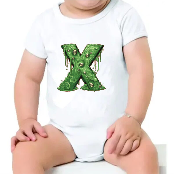 Body infantil Zumbi Alfabeto Letra X - Imagem 4