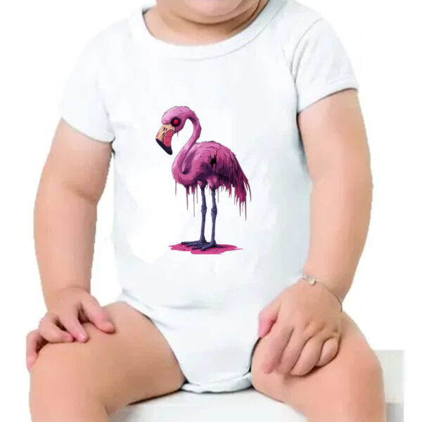 Body infantil Zumbi Flamingo - Imagem 4
