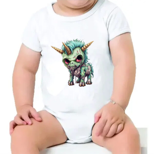 Body infantil Zumbi Unicornio - Imagem 4