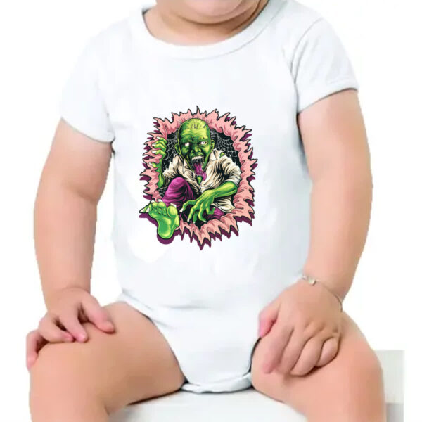 Body infantil Zumbi rasgando a camiseta - Imagem 4