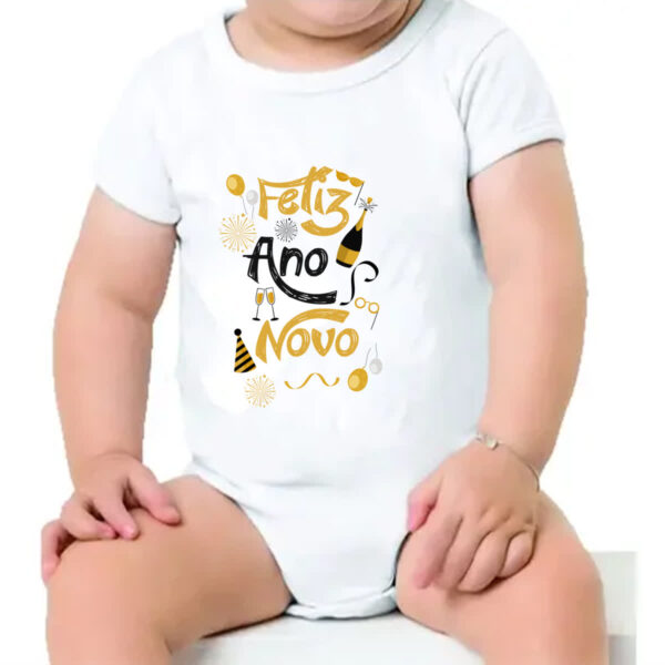 Body infantil Feliz ano novo elementos - Imagem 4