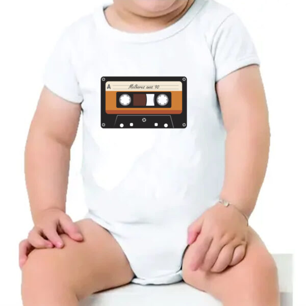 Body infantil Fita K7 retro anos 90 - Imagem 4