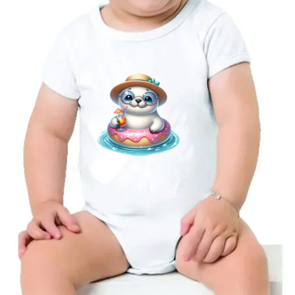 Body infantil Foca na boia - Imagem 4