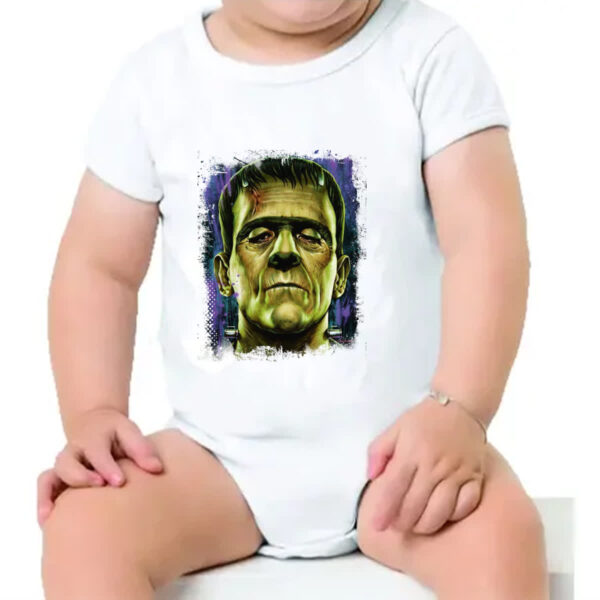 Body infantil Frankenstein Pintura Colorida - Imagem 4