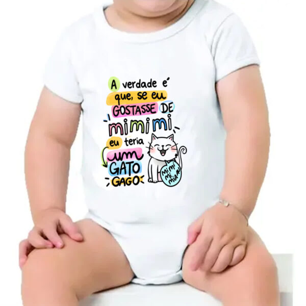 Body infantil Gato mi mi mi - Imagem 4