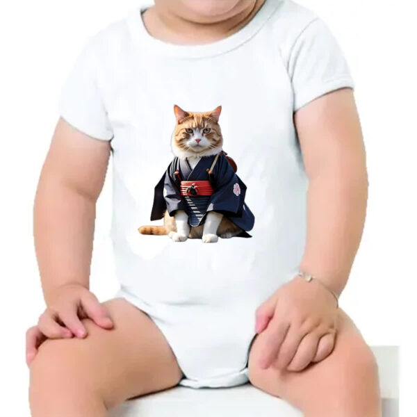 Body infantil Gato samurai - Imagem 4