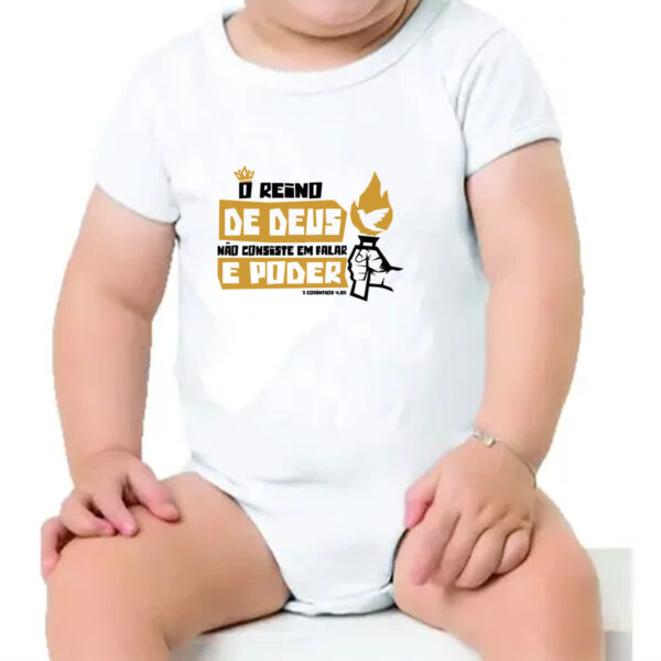 Body infantil Gospel 1 Corintios 4.20 - Imagem 4