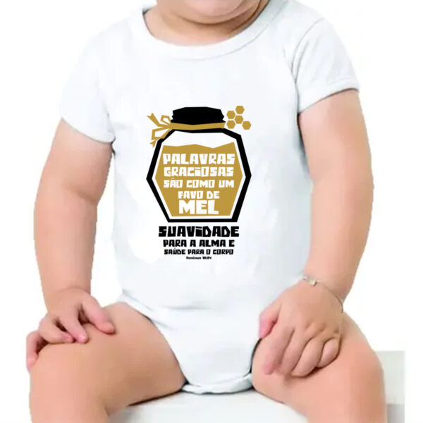 Body infantil Gospel Proverbios 16.24 - Imagem 4