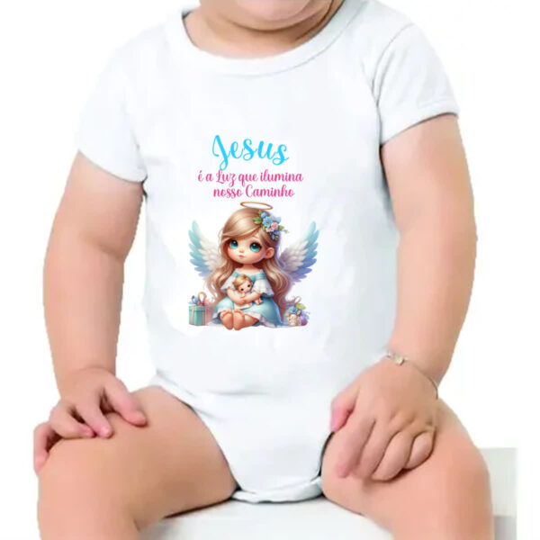 Body infantil Anjo luz iluminando - Imagem 4