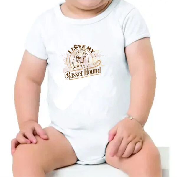 Body infantil I love my Basset Hound - Imagem 4
