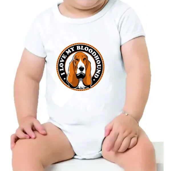 Body infantil I love my Bloodhound - Imagem 4