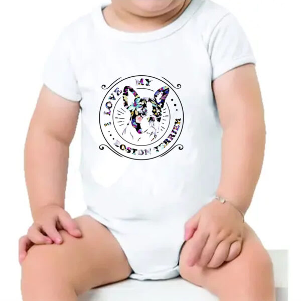 Body infantil I love my Boston Terrier - Imagem 4