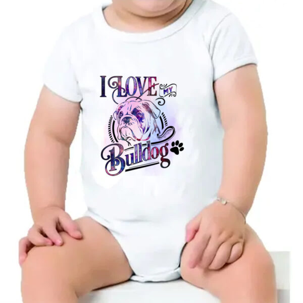 Body infantil I love my Bulldog - Imagem 4