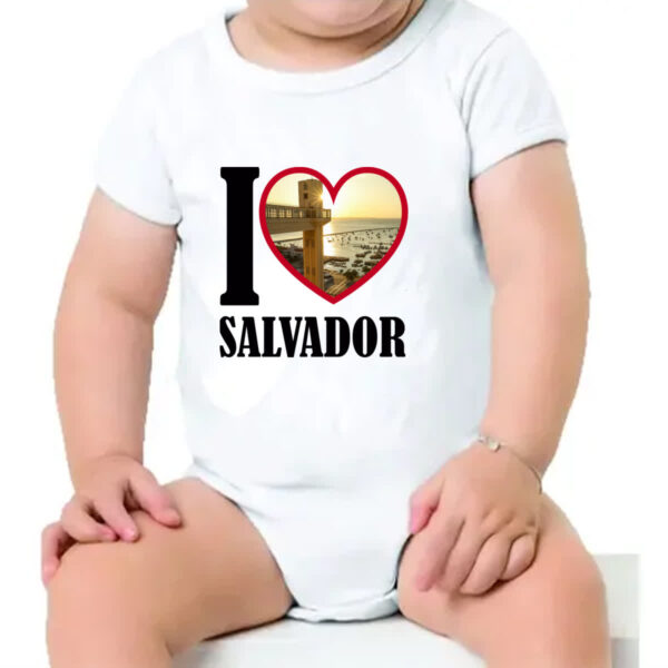 Body infantil I love salvador - Imagem 4