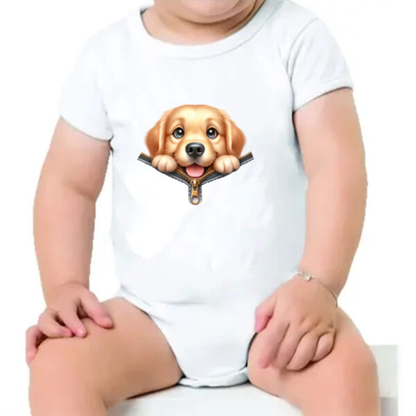 Body infantil Labrador Retriever no Ziper - Imagem 4