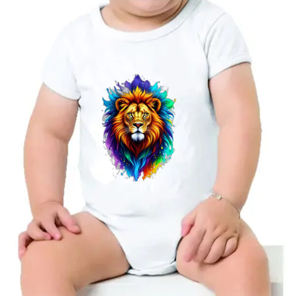 Body infantil Leao de Juda Watercorlor Splash - Imagem 4