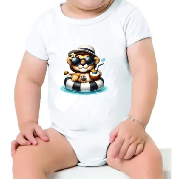 Body infantil Leao na boia - Imagem 4