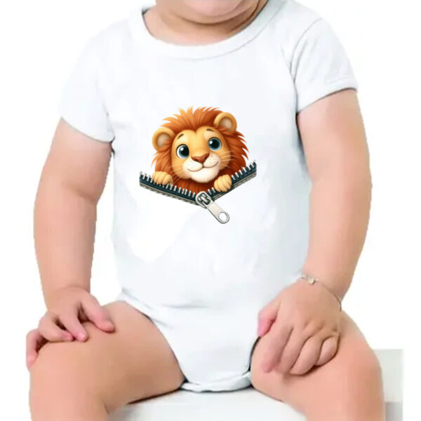 Body infantil Leao no ziper - Imagem 4