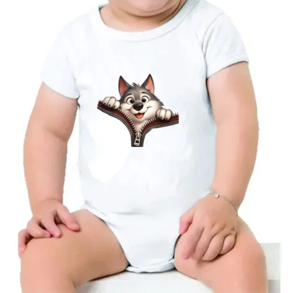 Body infantil Lobo no ziper - Imagem 4