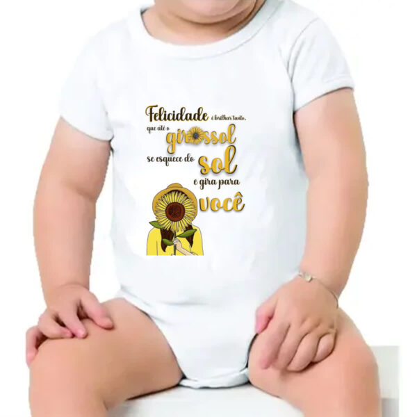 Body infantil Mulher girassol esquece o sol - Imagem 4