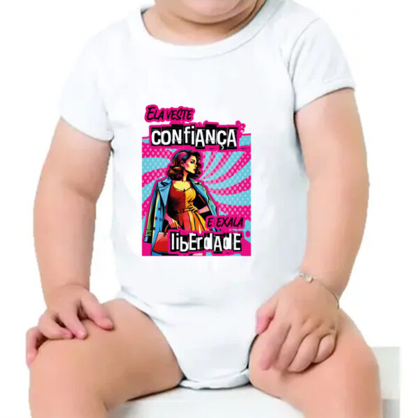 Body infantil Mulher veste e exala - Imagem 4