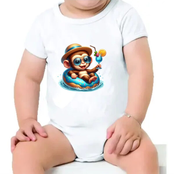 Body infantil Macaco na boia - Imagem 4
