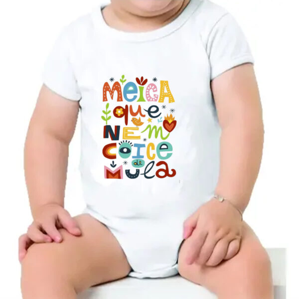 Body infantil Meiga que nem coice de mula - Imagem 4